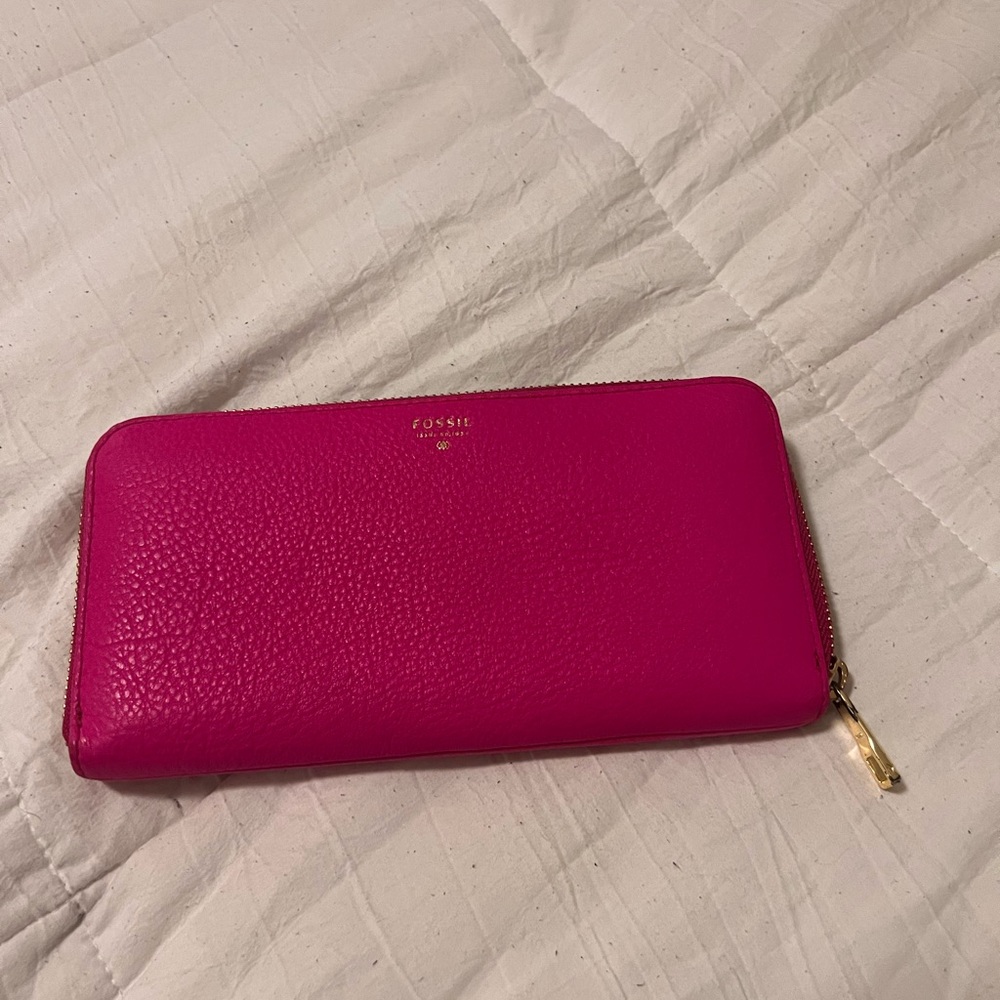 Hot Pink Fossil Wallet